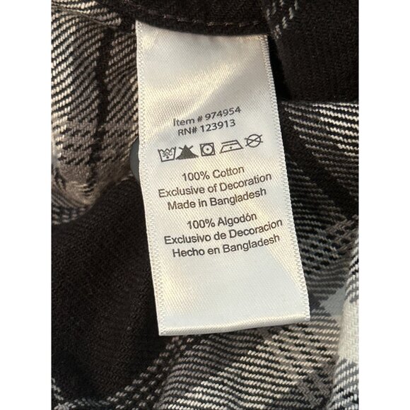 JACHS Shirt Mens Extra Large Black Gray White Button Up Cotton Long Sleeve - Picture 7 of 7